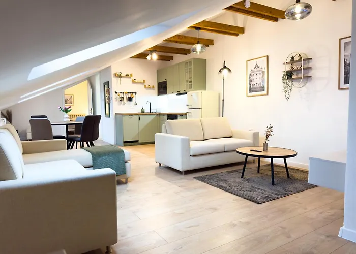 Attic Apartment, Center Of With Private Parking 아파트